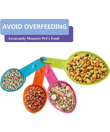 Rypet Pet Food Scoop Set - Measuring Cups and Spoons for Dog, Cat, and Bird Food - Set of 4 (Random Color) - Buy Online on GoSupps.com