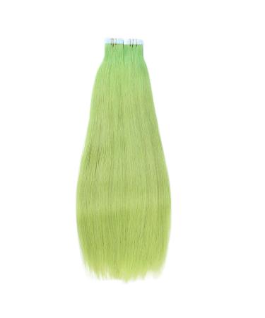 Tape In Hair Extensions - 40cm Green - 30 Bricks - 100% Remy Real Hair with Adhesive Tape | Novon Hair Extensions - Buy Online on GoSupps.com