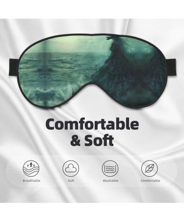 SSIMOO Sea Witch Inspired Sleep Mask | Adjustable Breathable Eye Mask for Comfortable Sleep | Stylish Black Design - Buy Online on GoSupps.com