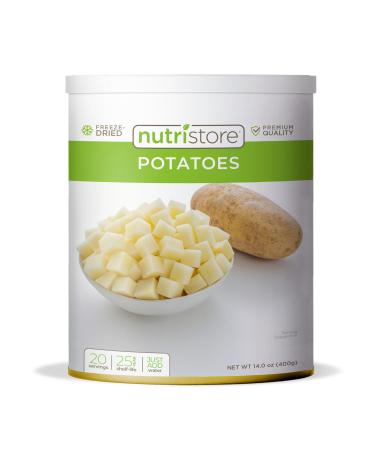 Nutristore Freeze Dried Potatoes | Perfect Healthy Snack | 40 Servings | Emergency Survival Bulk Food Storage | Amazing Taste & Quality | 25 Year Shelf Life 1-Pack