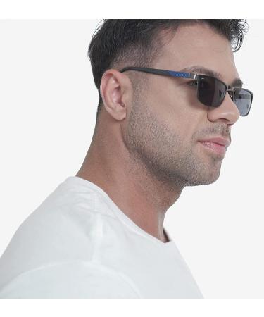 4 Pack Blue Light Blocking Reading Glasses for Men - Reduce Eyestrain & Headache - Magnification Strength 2.00 - Flexible Spring Hinge - Includes 1 Sun Reader - 4 Mixed Colors - Buy Online on GoSupps.com