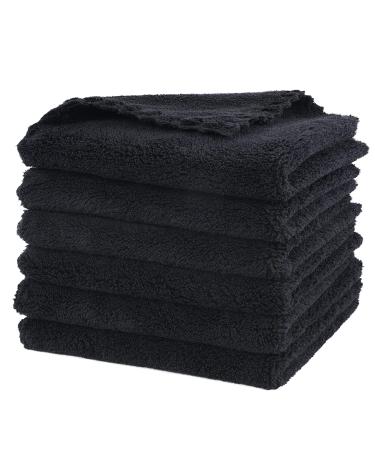 SUNLAND Microfiber Makeup Remover Cloths - Ultra Soft Reusable Face Wash Towels (12 Pack, Black) - Buy Online on GoSupps.com
