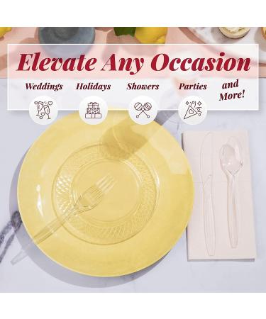 100 Clear Heavy Duty Plastic Spoons - Elegant Disposable Cutlery Set - Buy Online on GoSupps.com