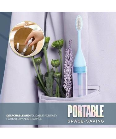 3-in-1 Travel Toothbrush Set | Soft Bristles & Refillable Toothpaste - Ideal for Travel Camping School & Business Trips (White) - Buy Online on GoSupps.com