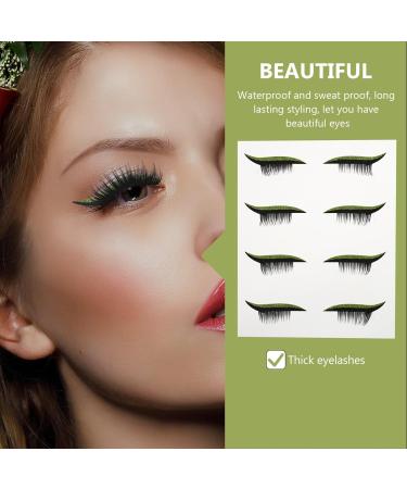 Beavorty 4 Pairs False Eyelashes Eye Makeup Sticker Eyeliner Eyelash Stickers Eyelashes Makeup Application Glitter Makeup Lash Decals Glitter Eyelid Stickers Miss Tool Plastic Self-adhesive - Buy Online on GoSupps.com