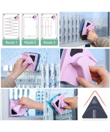 High-Rise Glass Cleaner Artifact Household Double-Layer Window Window Cleaner Scraper Wash Glass Window - Buy Online on GoSupps.com