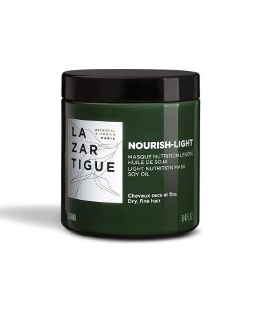 Lazartigue Nourish-Light Mask  Enhanced with the Richness of Soybean Oil  Strengthens Hair Fibers  Softens and Moisturizes Hair  8.4 fl oz  Vegan  (10L01119B)