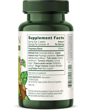 Banyan Botanicals Healthy Kapha Organic Herbal Tablets for Balancing Kapha Dosha Warming & Invigorating* 90 Tablets Non-GMO Sustainably Sourced Vegan - Buy Online on GoSupps.com
