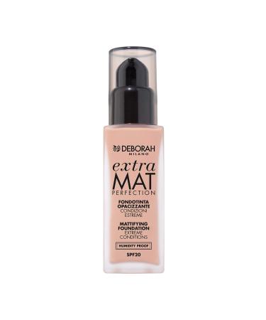 DEBORAH Deborah Extra Mat Perfection N.2.1 Vanilla Finish Opaque Foundation No Transfer Texture and Humidity Proof SPF20 - 30ml