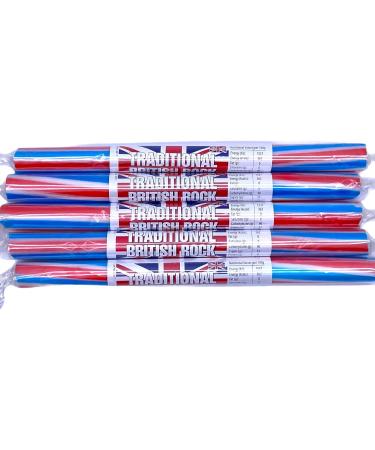 20 X Traditional British Red White Blue Rock Sticks Handmade Traditional Rainbow Classic Sweets Retro Seaside Gift Wholesale Confectionery - Buy Online on GoSupps.com