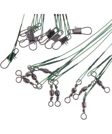 Origlam 20-Piece 15cm Fishing Wire Set | Stainless Steel Fishing Leader with Vertebrae & Push Buttons - International Shipping Available - Buy Online on GoSupps.com