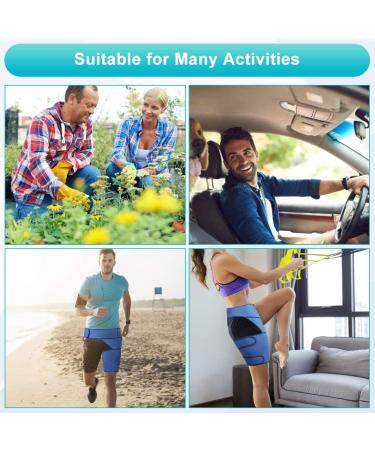 Thigh Bandage Compression Support | Adjustable Neoprene Hip & Sciatic Nerve Relief - Non-Slip Strap for Maximum Comfort - Buy Online on GoSupps.com