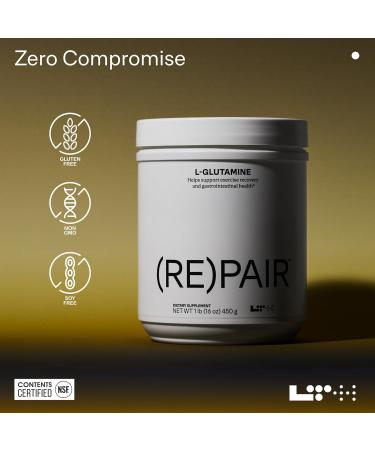 LTH Repair L-Glutamine - Trusted by Life Time Members - Amino Acid Supplement - for Digestive Health & Immune Support - Aids Muscle Recovery - Unflavored 90 Servings - Buy Online on GoSupps.com