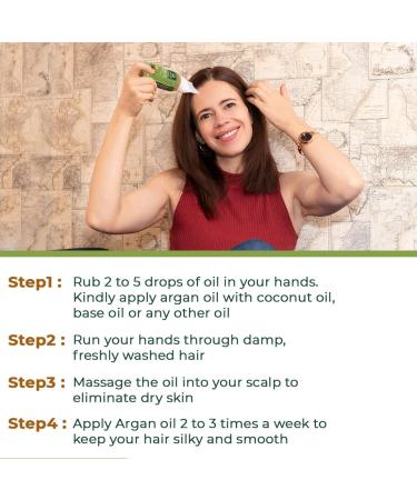 Organic Argan Hair Oil - Cold-Pressed Moroccan Oil for Soft Silky Hair | 100% Certified Organic | Sulphate & Paraben-Free | 150ml - For Men & Women - Buy Online on GoSupps.com