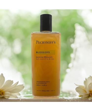 Pecksniff's Jasmine Blossom Shower Gel 16.9 Fl OZ 500ml Moisturizing Body Wash with Calming Floral Scent Gently Cleanses and Softens Skin UK Bath & Body Care - Buy Online on GoSupps.com