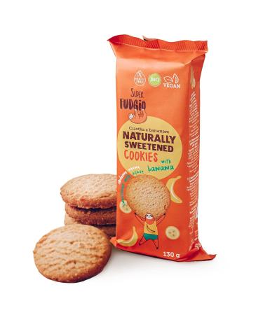 SUPER FUDGiO SUPER FUDGiO Organic Cookies | Naturally Sweetened Agave Organic Vegan Cookies - Palm Oil Free | Healthy Snacking |130g