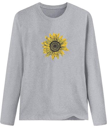 tsaChick Women's Oversized Sunflower Sweatshirt - Gray | Clearance Sale - Buy Online on GoSupps.com