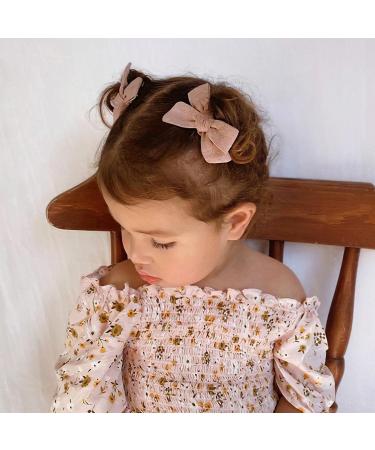20 Pieces Girls Hair Bows Linen Fabric Bows Alligator Clips Hair Accessories for Little Girls Toddlers Kids and Teens(Blue and Green) - Buy Online on GoSupps.com