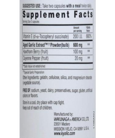 Kyolic Formula 106 Herb & E - Powerful Immune Support Supplement - Buy Online on GoSupps.com
