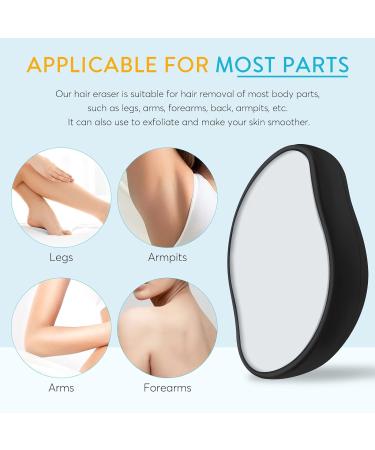 Magic Painless Crystal Hair Remover for Women and Men - Reusable Portable Epilator for Arms, Back, Legs - Black, 1 Pack - Buy Online on GoSupps.com