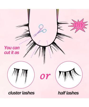 Buy Faux Mink Manga Lashes | 13mm Natural Look Spiky & Wispy False Eyelashes - 5 Pairs for Cosplay | International Shipping - Buy Online on GoSupps.com