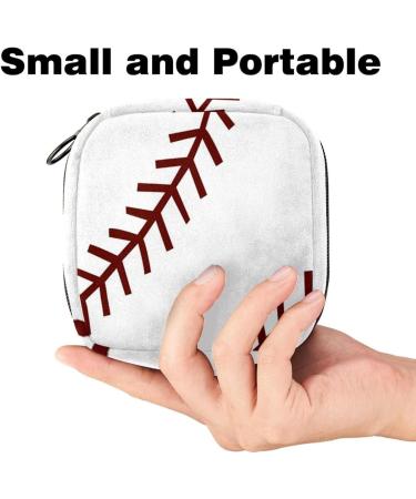 Shop Sport-Ball Baseball Menstrual Pad Bag - Portable Zipper Pouch for Teens & Women - Buy Online on GoSupps.com
