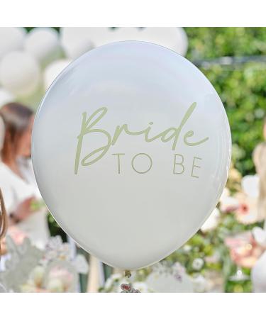 Ginger Ray Wei er Latex Balloon Bride to Be with Paper Flower Tail - Hen Party Decorations | 45.7 cm Balloon - Buy Online on GoSupps.com