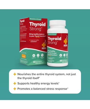Redd Remedies, Thyroid Strong, Supports Healthy Thyroid Function and Balance, 60 Vegan Capsules Standard Packaging - Buy Online on GoSupps.com