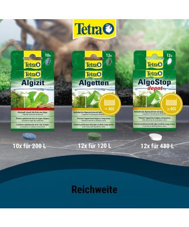 Tetra Algostop Depot - 12 Stable Tablets for Long-Term Algae Prevention in Aquariums 40L+ - Buy Online on GoSupps.com