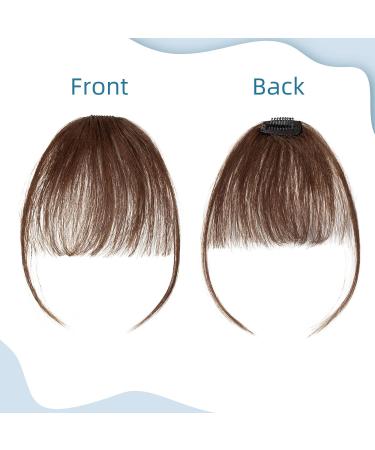 Rich Choices Fringe Clip in Hair Brown Clip on Fringe French Hair Fringe Clip Side Clip in Fringe Human Hair Bangs Hair Clip 3g Air Bangs #4 Medium Brown Air bangs-1PC Medium Brown - Buy Online on GoSupps.com