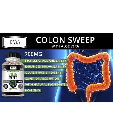 Kaya Naturals Colon Sweep | 30-Day Fast-Acting Colon Cleanser Detox for Weight Management with Probiotics, Herbs & Fiber | Supports Healthy Bowel Movements | Non-GMO | 30 Capsules - Buy Online on GoSupps.com