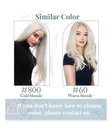 Runature 22-Inch Clip-In Real Hair Extensions - White Blonde Remy Hair 120g 55cm 7 Pieces #800 - Buy Online on GoSupps.com
