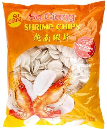 Sa Giang Vietnamese Shrimp Chips 2kg - Uncooked Prawn Crackers Snacks Chinese Takeaway for Catering (Pack of 2) - Buy Online on GoSupps.com