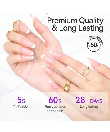 Gel Nail Glue 6 in 1 - Gelike ec UV Nails Glue Base Coat Strong Adhesive for Nail Tips False Nails Acrylic Tips Press on Nails Gel Nail Polish 16ML 1.1-Clear 16ml - Buy Online on GoSupps.com