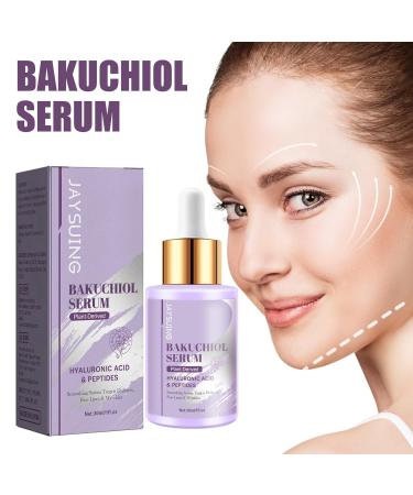 Bakuchiol Serum with Hyaluronic Acid and Peptides Plant-Derived Anti-Aging Face Serum for Fine Lines and Wrinkles 30ml/1fl.oz - Buy Online on GoSupps.com