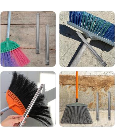 Angoily 2-Piece Stainless Steel Broom Replacement Set | Extension Mop Handle & Threaded Broom Accessories | 22mm Hole Diameter | Ideal for Home Use - Buy Online on GoSupps.com