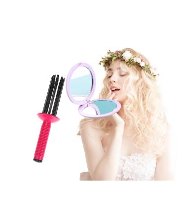 Curling Roll Comb Curling Hair Comb Anti Slip Curling Wand Air Volume Combs Heatless Curling Wand Comb Heatless Curling Wand Comb - The Ultimate Curly Hair Styler Tool (Red)