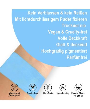CCbeauty Light Blue Body Paint Stick - Non-Toxic Blendable Oil-Based Face & Body Makeup for Halloween & Parties - Buy Online on GoSupps.com