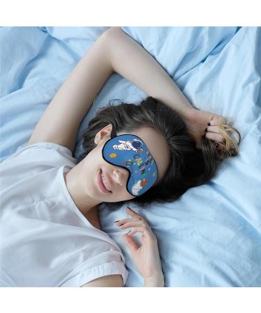Buy Kdqua Space Themed Eye Mask for Kids - Cute Astronaut Silk Blackout Sleep Mask Adjustable Soft Lightweight Design for Boys - Buy Online on GoSupps.com
