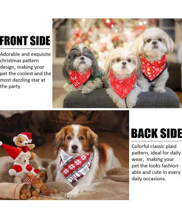 Dog Bandanas 4 Pack Dog Christmas Bandana Classic Buffalo Plaid Pets Scarf Triangle Bibs Neckerchief Set Pet Costume Accessories Decoration for Small Medium Large Dog and Cats 4PC Xmas - Buy Online on GoSupps.com
