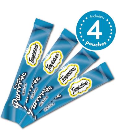 TEMPTATIONS Cat Treats Adult Creamy Puree Lickables Tuna 12g Pouches (44 Pack) - Buy Online on GoSupps.com