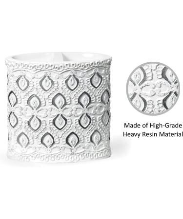 Popular Bath Monaco Toothbrush Holder - White | Stylish Bathroom Organizer - Buy Online on GoSupps.com