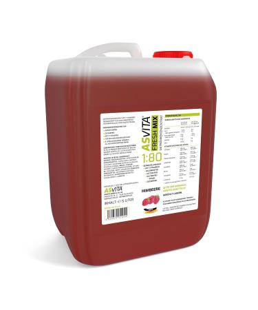 AsVita Sugar-Free Beverage Concentrate Fresh Mix 1:80 | 5L Canister | 22 Flavours Including Raspberry - International Shipping - Buy Online on GoSupps.com
