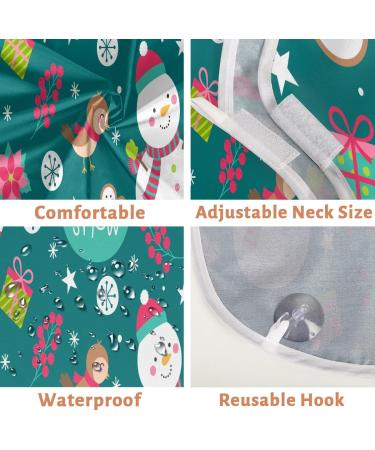 Beard Bib Apron for Men - Waterproof Hair Catcher & Grooming Cape | Christmas Snowman Design - Buy Online on GoSupps.com