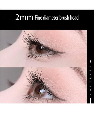 XunChung Thick Slender Mascara Waterproof Sweatproof Curl Up No Halo Lithe Dense Thin Brush Head Mascara Cosmetics - Buy Online on GoSupps.com