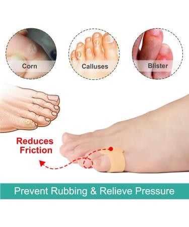 Welnove Gel Toe Separators - Small Toe Pillows & Sleeves for Friction Relief (8 Pack Beige) - International Shipping Available - Buy Online on GoSupps.com