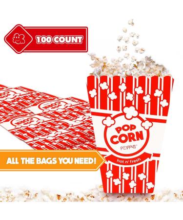 Poppy's Large Popcorn Boxes 100 Pack 46 Oz Concession-Grade Popcorn Buckets Popcorn Machine Accessories for Popcorn Bars Movie Nights Concessions - Buy Online on GoSupps.com