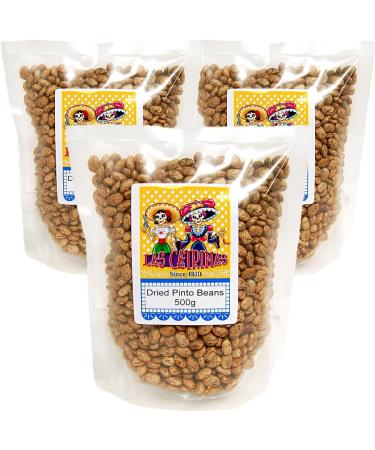 Las Catrinas Pinto Dried Beans 3 x 500g / Authentic Mexican Frijoles Dried Pinto Beans for Cooking - Buy Online on GoSupps.com