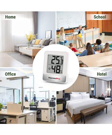 Buy ThermoPro TP49W-3 Digital Mini Thermo-Hygrometer - Accurate Indoor Temperature & Humidity Monitor with Smiley Indicator | International Shipping Available - Buy Online on GoSupps.com