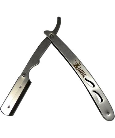 Classic Samurai Stainless Steel Barber Straight Edge Razor + 100 Lord Blades - Buy Online on GoSupps.com